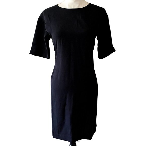🍁 3/$25 🍁 H&M Midi Black Dress with Wrap Around Belt | Size 2 - Picture 1 of 8